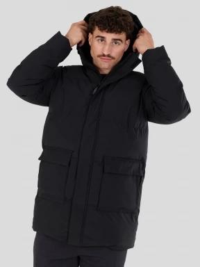 Fundango Nordvik Parka Jacket herren wattierte winterjacke Schwarz 1