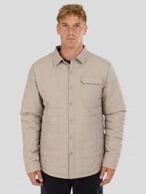 Fundango Grido Padded Shirt Jacket herren hemdjacke sand 1