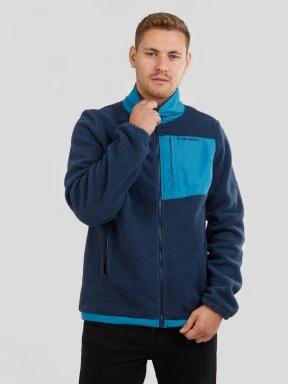Fundango Haven Hybrid Jacket herren fleecepullover blau 1