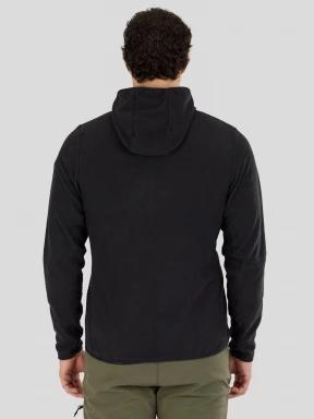 Fundango Nagano Full Zip Hoodie herren hybrid-midlayer Schwarz 3