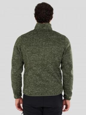 Fundango Cruz Knit Fleece Jacket herren fleecepullover oliv 3