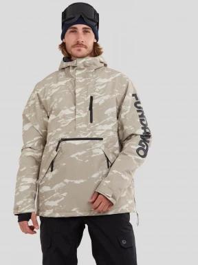 Fundango Tilbury Logo Anorak herren skijacke grau 1