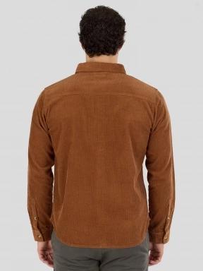 Fundango Oregon Corduroy Shirt herren langarmhemd braun 3