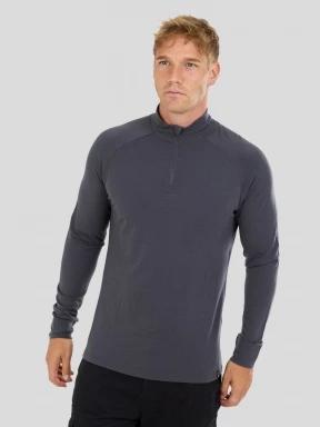 Fundango Temuka Merino Halfzip herren funktionsshirt grau 1