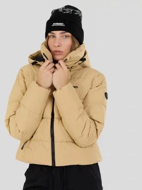 Fundango Amber Cropped Jacket damen gesteppt übergangsjacke gelb 3