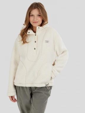 Fundango Juniper Pile Jacket damen kapuzenpullover weiß 1