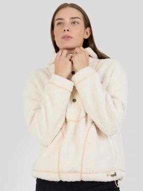 Fundango Juniper Pile Jacket damen kapuzenpullover weiß 1