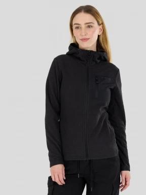 Fundango Nigata Full Zip Hoodie damen hybrid-midlayer Schwarz 1