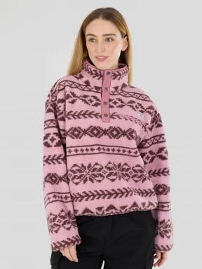 Fundango Pacha Fleece Jacket damen fleecepullover rosa 1