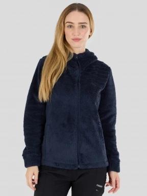 Fundango Zealand Plush Pile Jacket damen fleecepullover dunkelblau 1