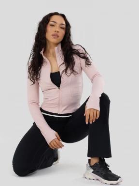 Fundango Flop Zip Up Top damen langarm sport t-shirt rosa 1