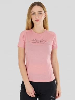 Fundango Reinga Merino T-shirt damen funktionsshirt rosa 1