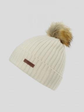 Fundango Merna Beanie damen bommelmütze weiß 1
