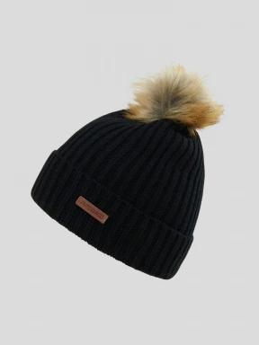 Fundango Merna Beanie damen bommelmütze Schwarz 1