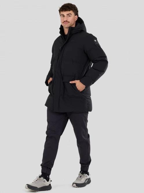 Fundango Nordvik Parka Jacket herren wattierte winterjacke Schwarz 4