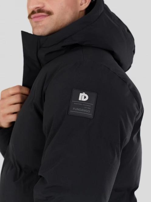 Fundango Nordvik Parka Jacket herren wattierte winterjacke Schwarz 6