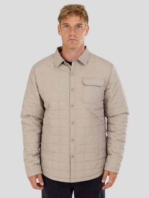Fundango Grido Padded Shirt Jacket herren hemdjacke sand 2