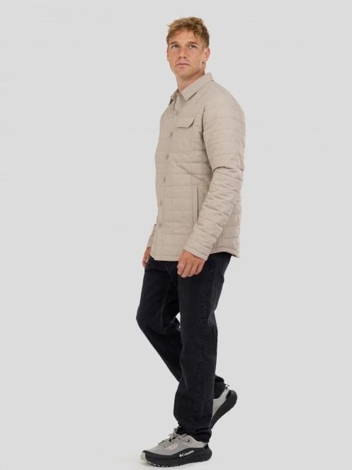 Fundango Grido Padded Shirt Jacket herren hemdjacke sand 4