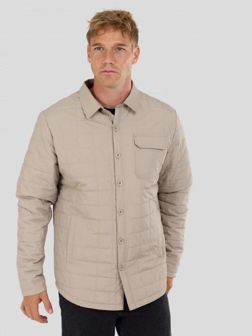 Fundango Grido Padded Shirt Jacket herren hemdjacke sand 5