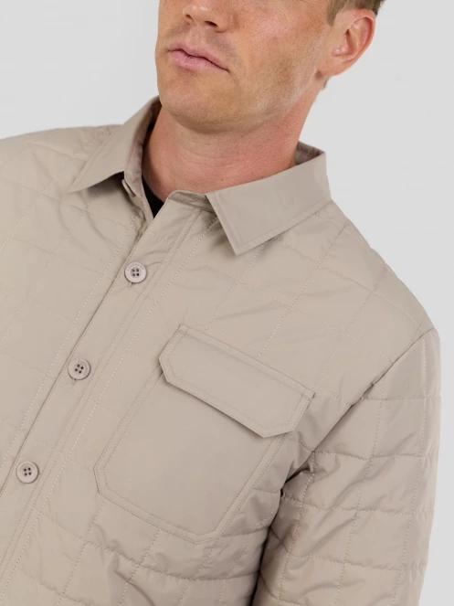 Fundango Grido Padded Shirt Jacket herren hemdjacke sand 6
