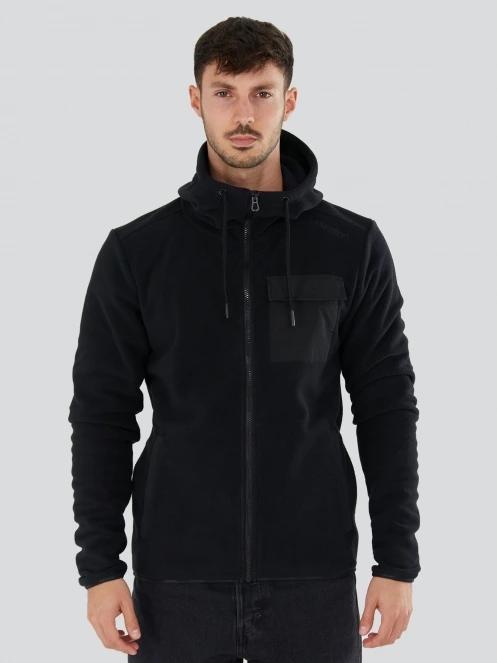 Fundango Nestor Fleece Jacket herren fleecepullover Schwarz 2
