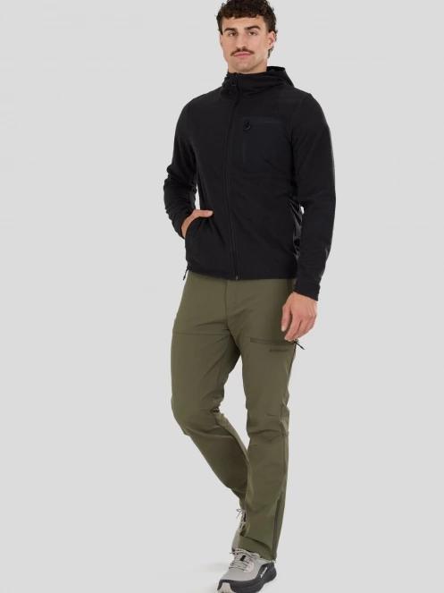 Fundango Nagano Full Zip Hoodie herren hybrid-midlayer Schwarz 5