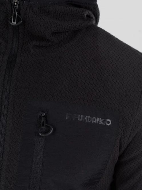 Fundango Nagano Full Zip Hoodie herren hybrid-midlayer Schwarz 6