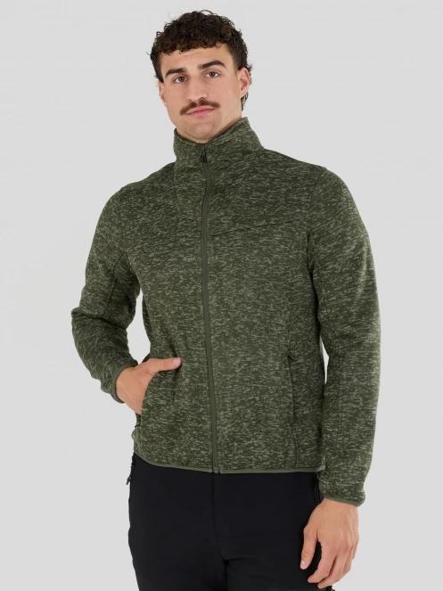 Fundango Cruz Knit Fleece Jacket herren fleecepullover oliv 2