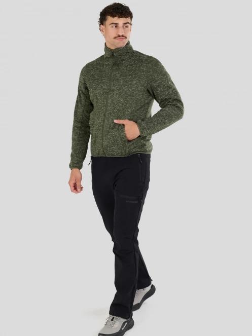 Fundango Cruz Knit Fleece Jacket herren fleecepullover oliv 4