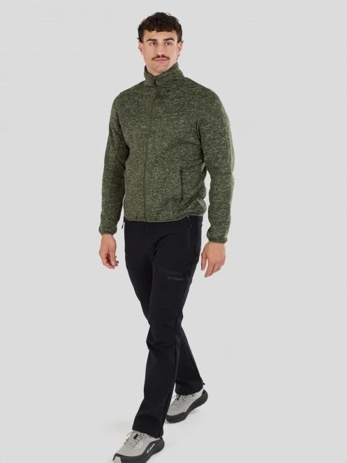 Fundango Cruz Knit Fleece Jacket herren fleecepullover oliv 5