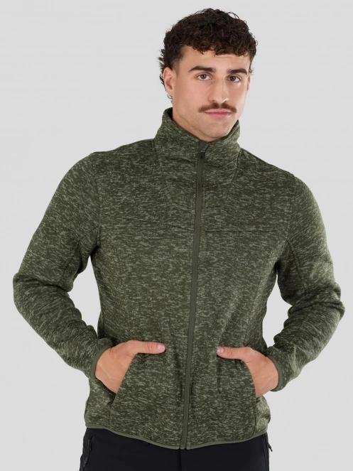Fundango Cruz Knit Fleece Jacket herren fleecepullover oliv 6