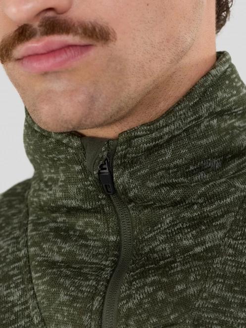 Fundango Cruz Knit Fleece Jacket herren fleecepullover oliv 8
