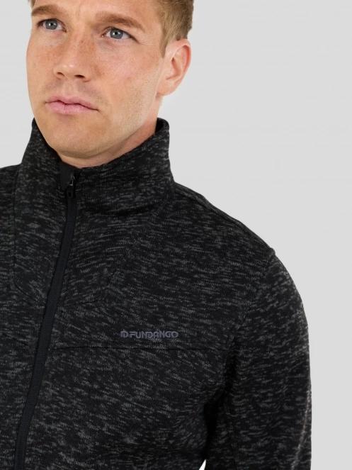 Fundango Cruz Knit Fleece Jacket herren fleecepullover grau 5