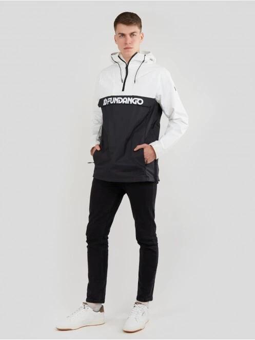 Fundango Salmo Logo Anorak herren regenmantel weiß 4