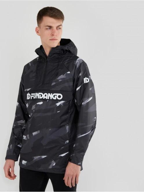 Fundango Salmo Logo Anorak herren regenmantel Schwarz 2