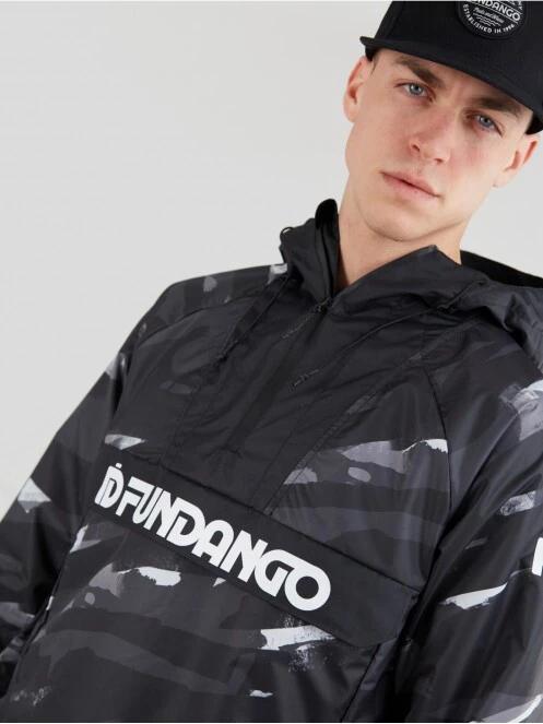 Fundango Salmo Logo Anorak herren regenmantel Schwarz 5