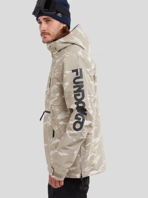 Fundango Tilbury Logo Anorak herren skijacke grau 5