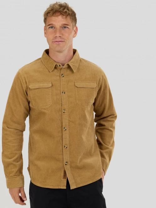 Fundango Oregon Corduroy Shirt herren langarmhemd gelb 2
