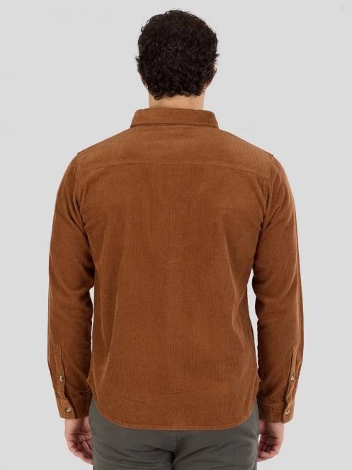 Fundango Oregon Corduroy Shirt herren langarmhemd braun 3