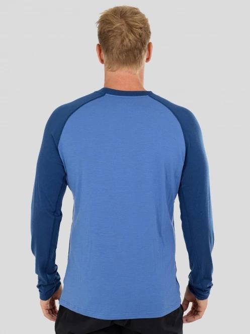 Fundango Rotorua Merino Longsleeve herren funktionsshirt blau 3