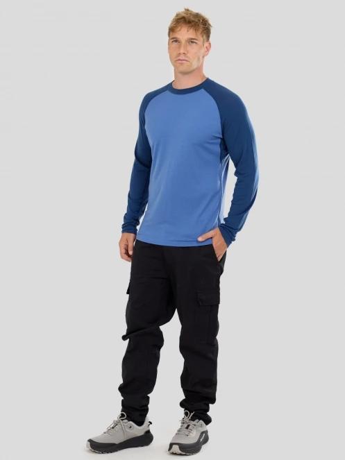 Fundango Rotorua Merino Longsleeve herren funktionsshirt blau 4