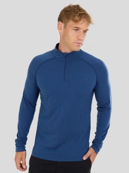 Fundango Temuka Merino Halfzip herren funktionsshirt blau 2