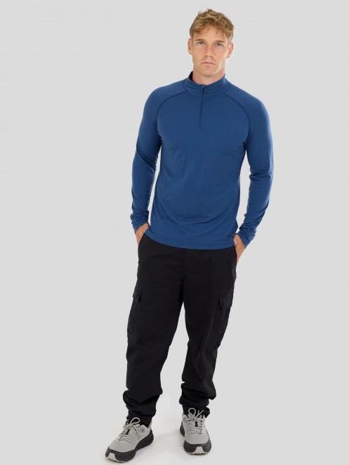 Fundango Temuka Merino Halfzip herren funktionsshirt blau 4
