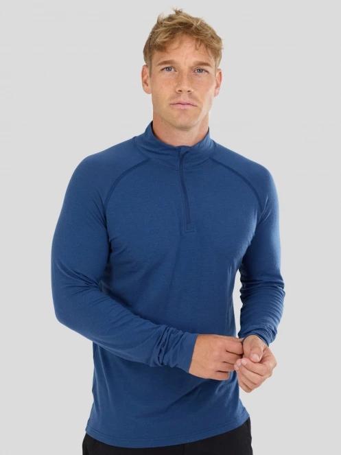 Fundango Temuka Merino Halfzip herren funktionsshirt blau 5