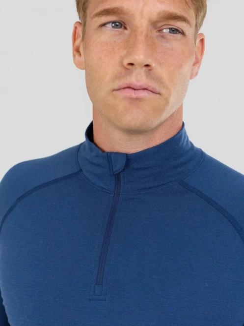 Fundango Temuka Merino Halfzip herren funktionsshirt blau 6