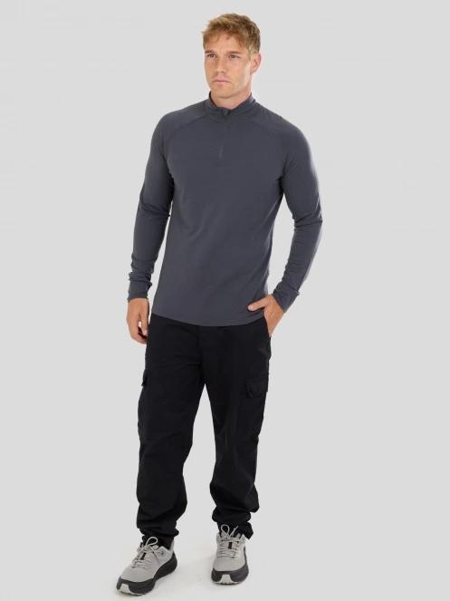 Fundango Temuka Merino Halfzip herren funktionsshirt grau 4