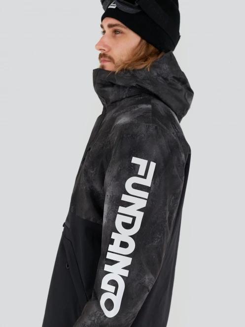 Fundango Tilbury ECO Logo Anorak herren skijacke Schwarz 5