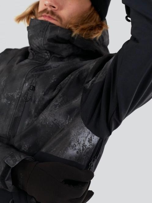 Fundango Tilbury ECO Logo Anorak herren skijacke Schwarz 8