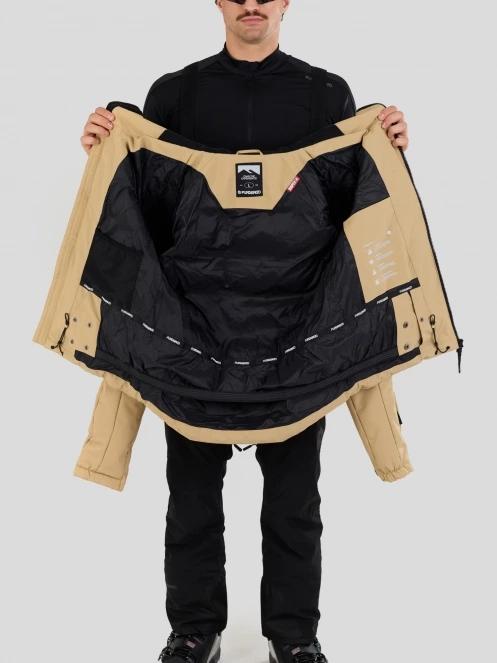 Fundango Portage Padded Jacket herren gesteppt skijacke sand 5