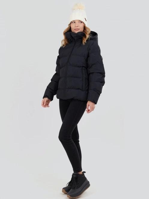 Fundango Amber Padded Jacket damen gesteppt übergangsjacke Schwarz 4